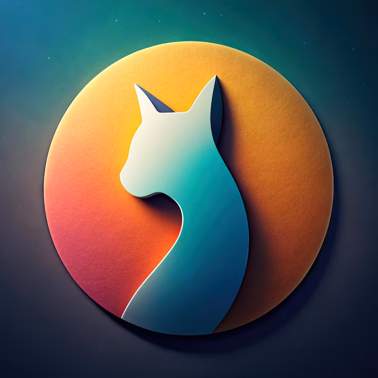 Photo l'illustration du chat est minimaliste.